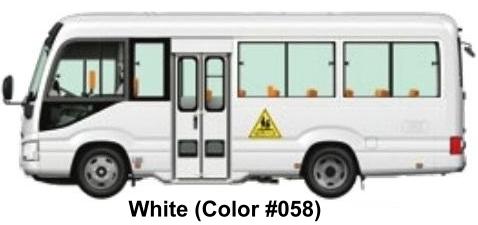 New Toyota Coaster sCHOOL Bus body color: White