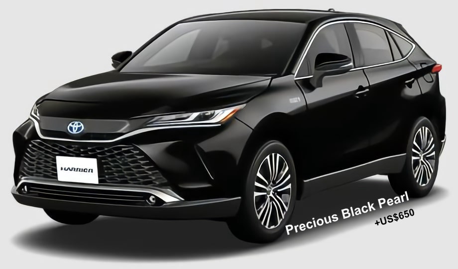 New Toyota Harrier PHEV body color: PRECIOUS BLACK PEARL (option color +US$650)