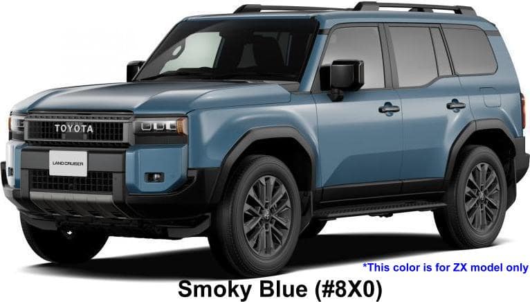 Toyota Land Cruiser-250 body color: Smoky Blue (Color #8X0)