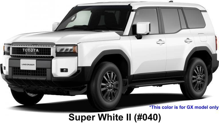 Toyota Land Cruiser-250 body color: Super White II (Color #040)