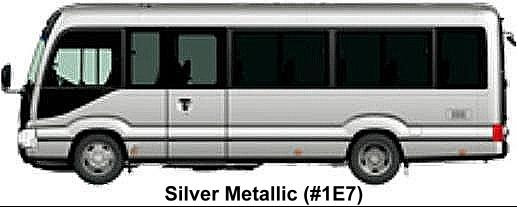 Toyota Coaster GX body color: Silver Metallic (color No. 1E7)
