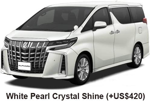 Toyota Alphard Aero Executive Lounge Color: White Pearl Crystal Shine