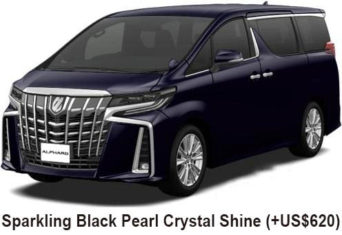 Toyota Alphard Aero Color: Sparkling Black Pearl Crystal Shine