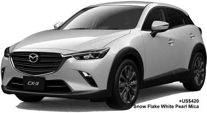 New Mazda CX3 body color: Snow Flake White Pearl Mica (option color +US$420)
