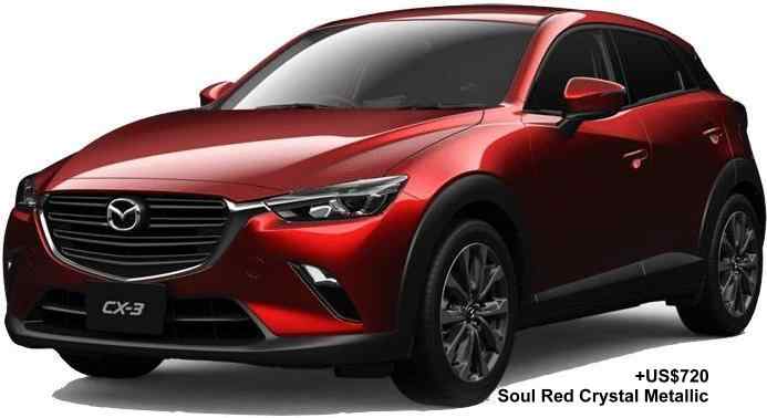New Mazda CX3 body color: Soul Red Crystal Metallic (option color +US$720)