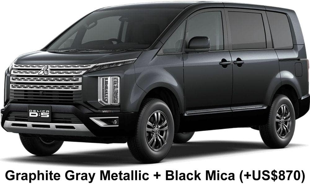 Mitsubishi Delica D5 body color: Graphite Gray Metallic + Black Mica (+US$870)