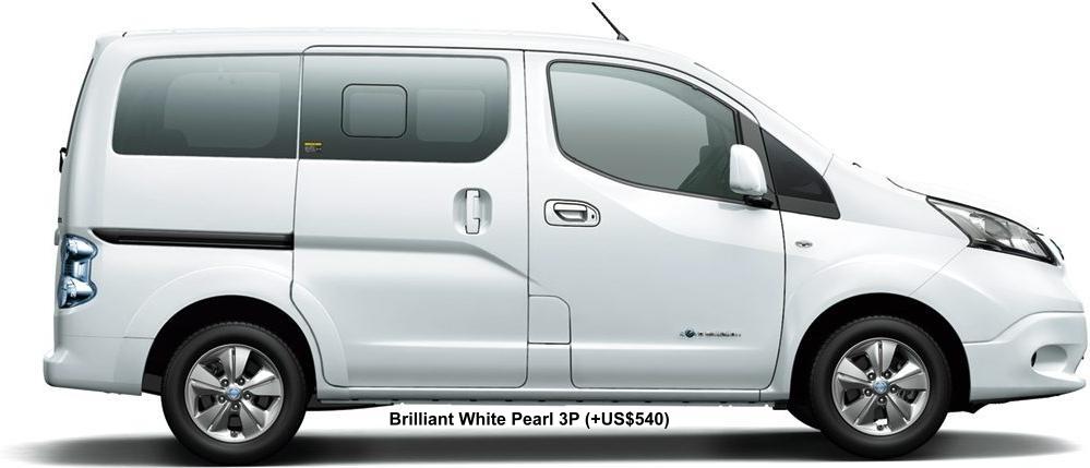New Nissan e-NV200 van body color: BRILLIANT WHITE PEARL 3P (option color +US$540)