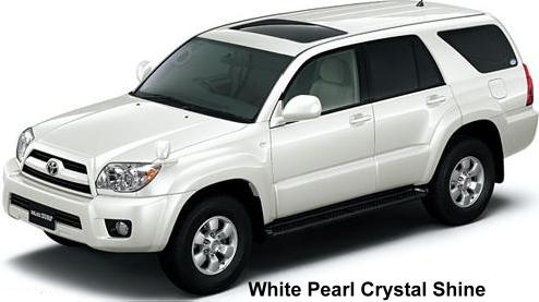 TOYOTA HILUX SURF NEW 2008 MODEL - COLOR - WHITE PEARL CRYSTAL SHINE