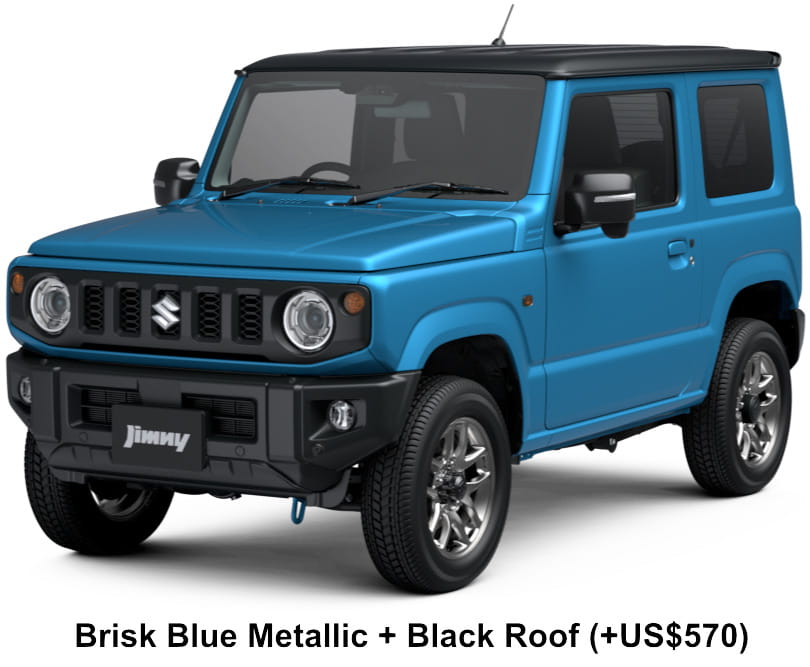Suzuki Jimny XC body color: Brisk Blue Metallic + Black Roof (+US$570)