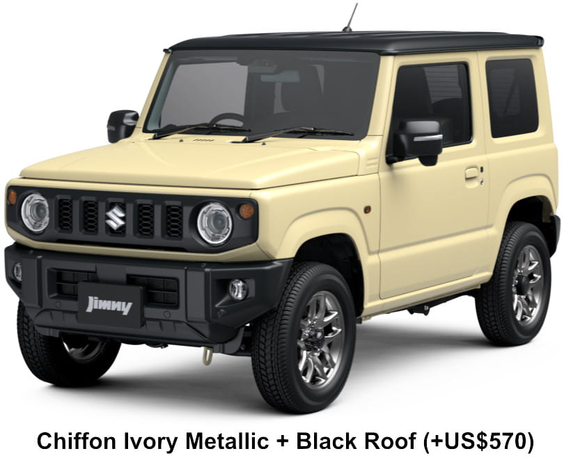 Suzuki Jimny XC body color: Chiffon Ivory Metallic + Black Roof (+US$570)