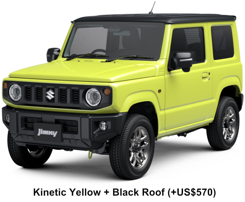 Suzuki Jimny XC body color: Kinetic Yellow + Black Roof (+US$570)