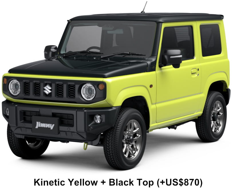 Suzuki Jimny XC body color: Kinetic Yellow + Black Top (+US$870)