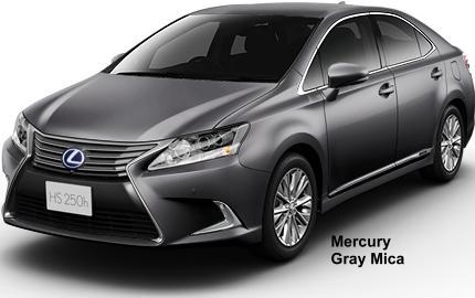 New Lexus HS250H Body color: Mercury Gray Mica