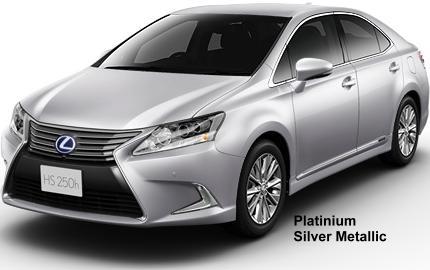 New Lexus HS250H Body color: Platinium Silver Metallic