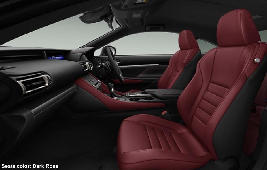 New Lexus RC300H Interior photo: DARK ROSE