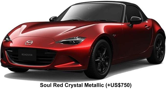 New Mazda Roadster MX5 body color: SOUL RED CRYSTAL METALLIC (optopn color +US$750)