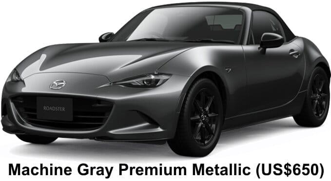 Mazda Roadster body color: Machine Gray Premium Metallic (US$650)