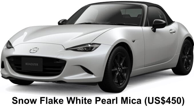 Mazda Roadster body color: Snow Flake White Pearl Mica (US$450)