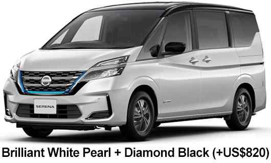 Nissan Serena E-Power Color: Brilliant White Pearl Two Tone