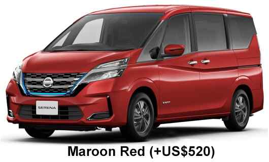 Nissan Serena E-Power Color: Maroon Red