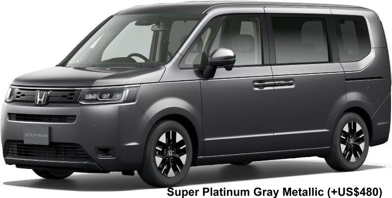 New Honda Step Wagon body color: SUPER PLATINUM GRAY METALLIC (+US$480)