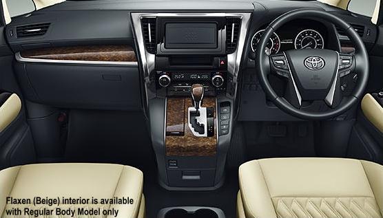New Toyota Vellfire Hybrid Cockpit: Beige color (for Regular Body Model only)