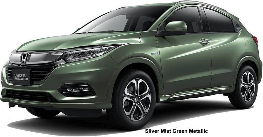 New Honda Vezel Hybrid body color: SILVER MIST GREEN METALLIC