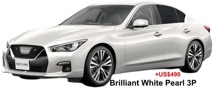 Nissan Skyline GT body color: Brilliant White Pearl 3P (+US$490)