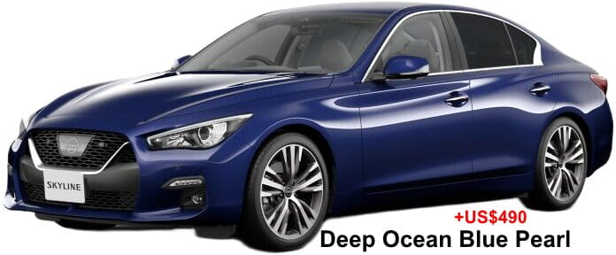 Nissan Skyline GT body color: Deep Ocean Blue Pearl (+US$490)