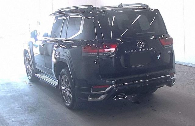 Toyota Land Cruiser-300, 2022 Model, Black color picture: Back view image