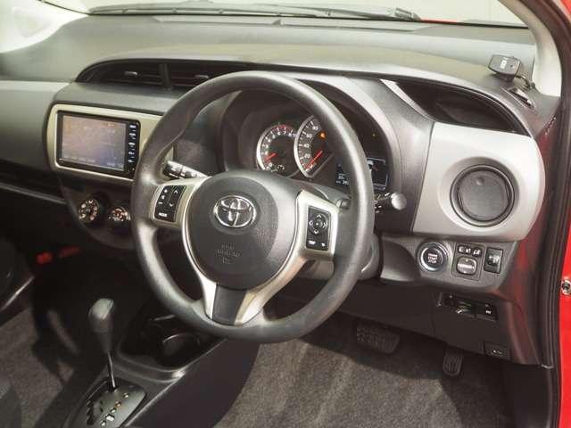 Used Toyota Vitz 2015 model Red color photo: Interior view